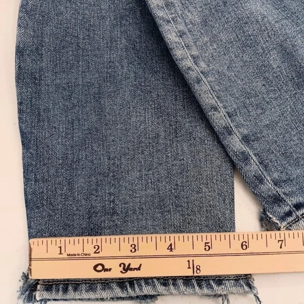 Silver Jeans Co‎ Jeans Womens W28/L29 Blue Boyfriend Distressed Stretch Denim